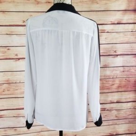 Decree black and white button down blouse - Picture 8 of 8